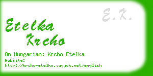 etelka krcho business card